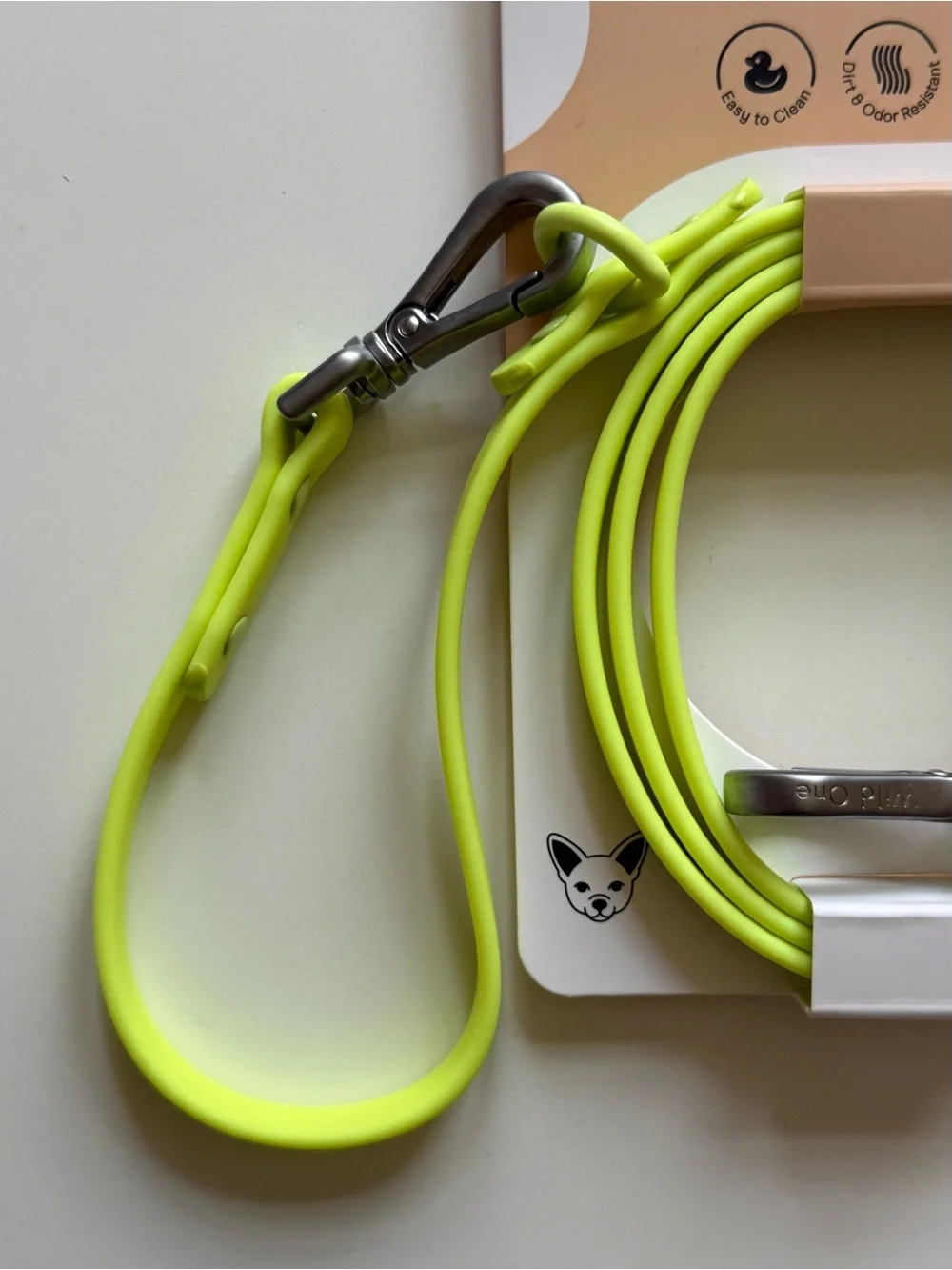 Wild One Adjustable Waterproof FlexPoly Coated Nylon Dog Leash - Small - Limeade